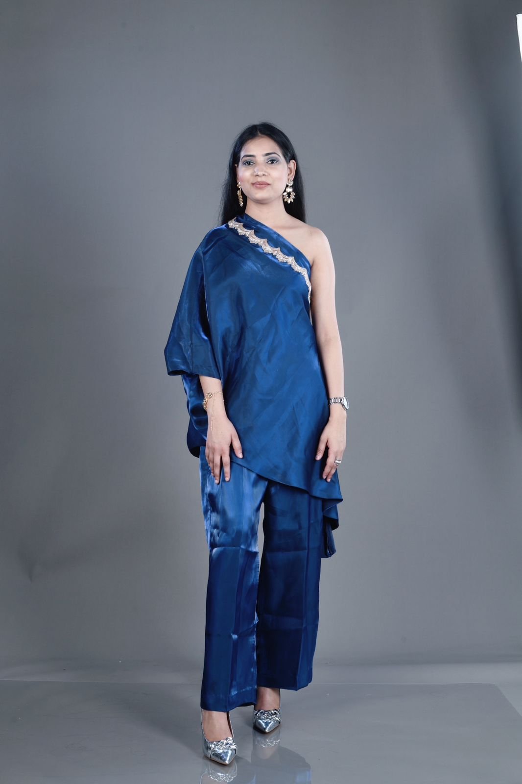 Asymmetrical Electric Blue Cord Set